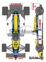 Studio27 TK2081: Transkit 1/20 scale - Williams Honda FW11B